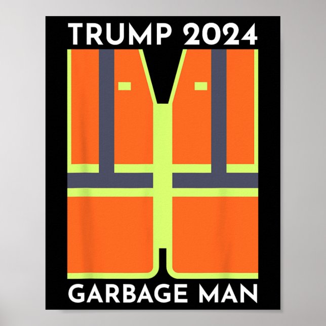Póster Triste basurero de Trump 2024 Funny garbage Patrio (Frente)