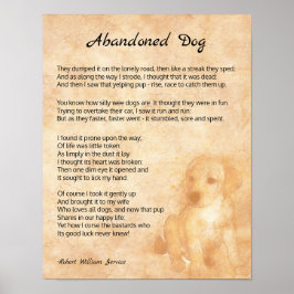 Póster Triste con el feliz final del poema de perro resca