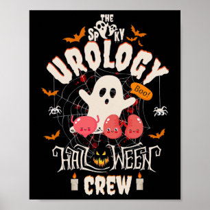 Póster Triste equipo de urología de Halloween, linda enfe