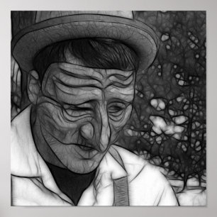 Póster Triste hombre