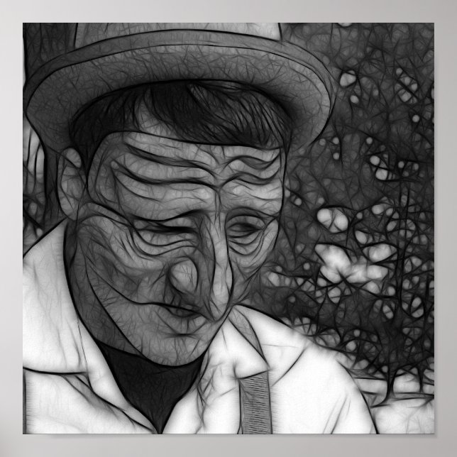 Póster Triste hombre (Frente)