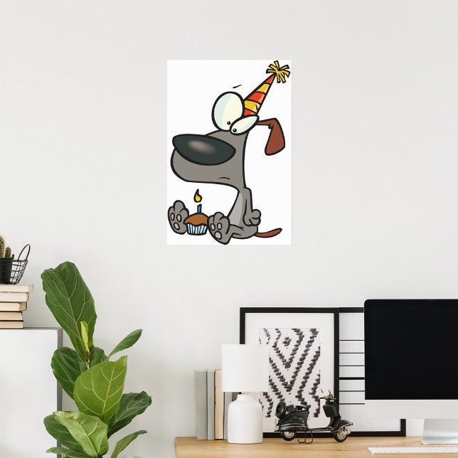 Póster Triste Personalizado de perro de cumpleaños con to (Subido por el creador)