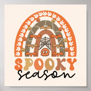 Póster Tristemente célebre temporada de Halloween caída d