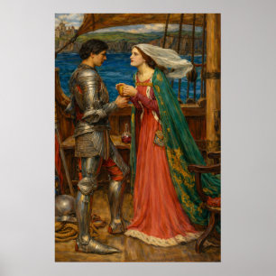 Póster Tristran e Isolde por John William Waterhouse