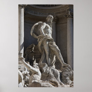 Póster Tritón en el Trevi