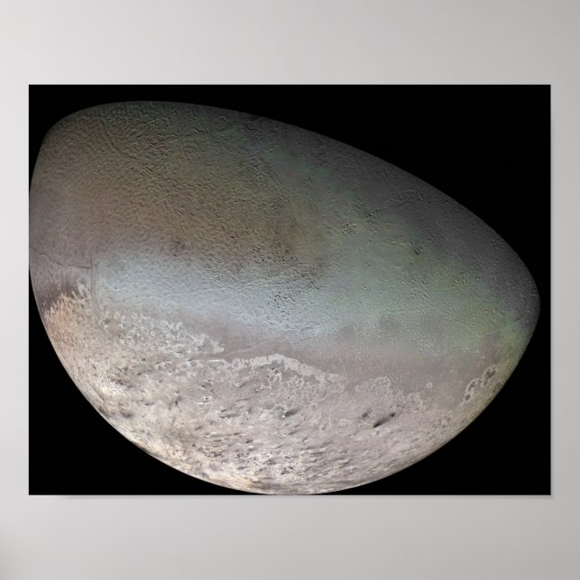 Póster Triton, la luna más grande del planeta Neptuno (Frente)