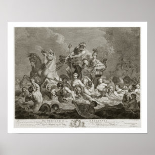 Póster Triumph de Britannia, c.1765 (grabado)