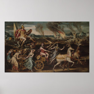 Póster Triumph de Marte, c.1570 (aceite en el panel)