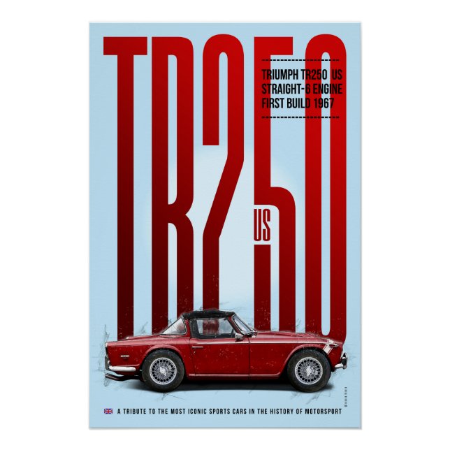 Póster Triumph TR250 (Anverso)