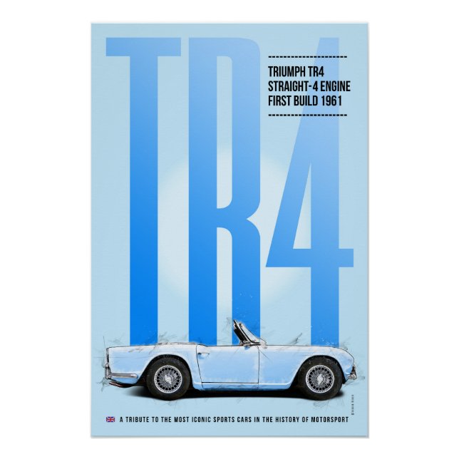 Póster Triumph TR4 (Anverso)