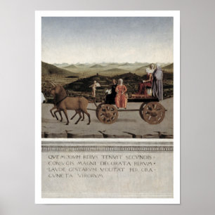 Póster Triunfo de Battista Sforza, duquesa de Urbino. Bat