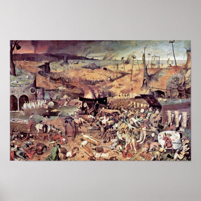 Póster Triunfo De La Muerte Por Bruegel D. Ä. Pieter (Frente)