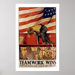 Póster Triunfos del trabajo en equipo