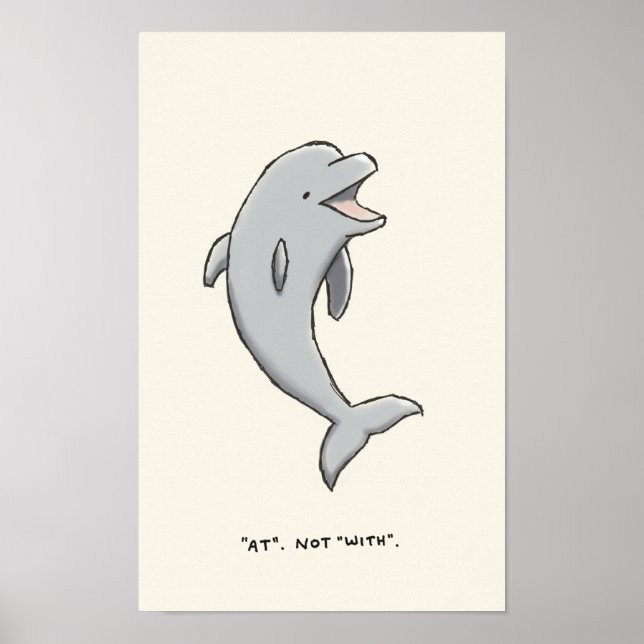 Póster trivia de delfín (Frente)