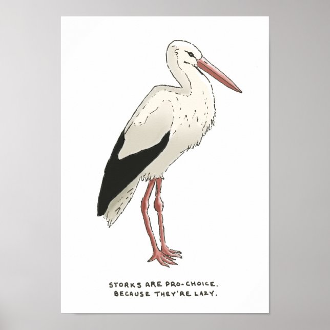 Póster trivialidad de cigüeña (Frente)