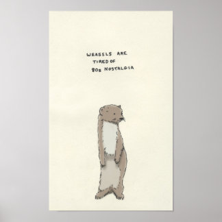 Póster trivialidad de comadreja