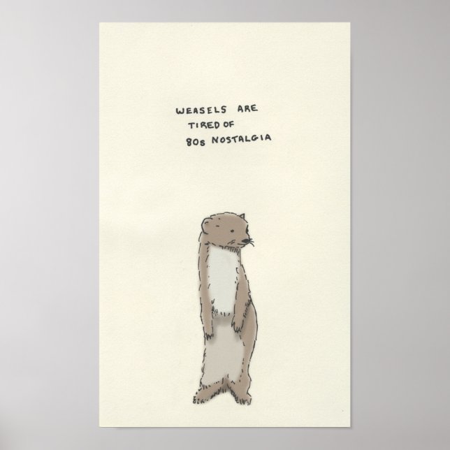 Póster trivialidad de comadreja (Frente)