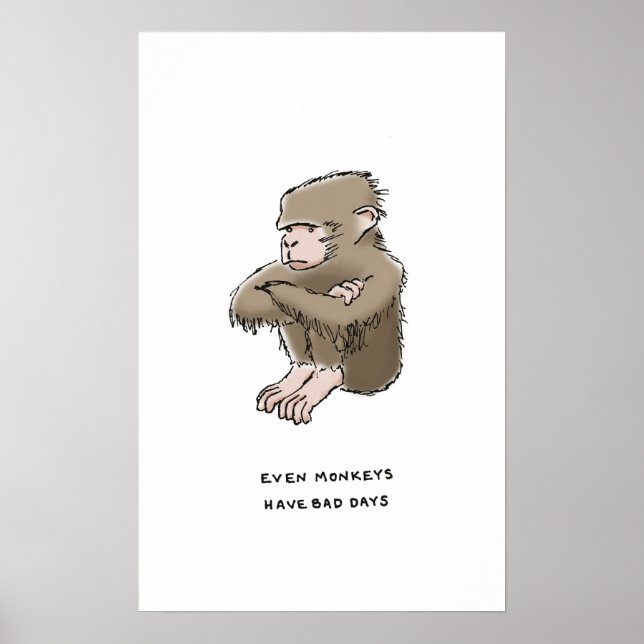 Póster trivialidad de mono (Frente)