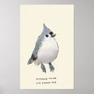 Póster trivialidad de titmice