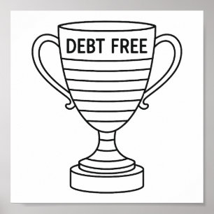 Póster Trofeo Copa de Libertad de Deudas Rastreador Negro