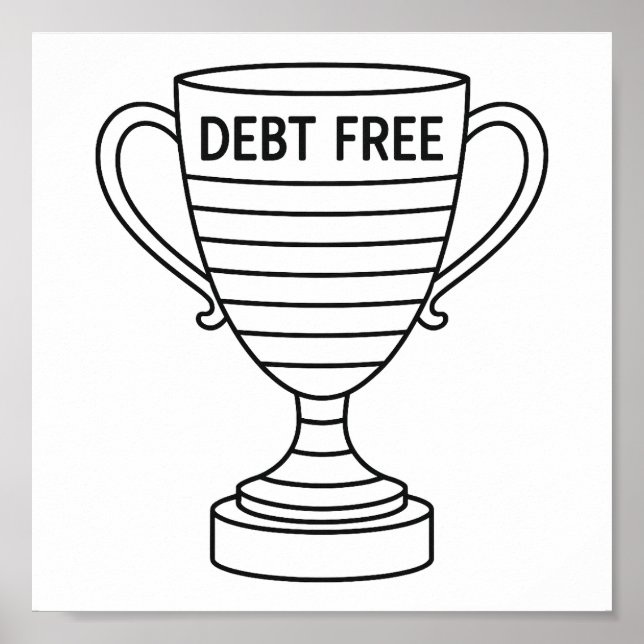 Póster Trofeo Copa Rastreador de Libertad de Deuda Negro  (Frente)