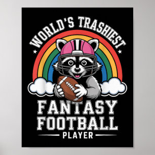 Póster Trofeo de perdedor de fútbol fantástico último lug