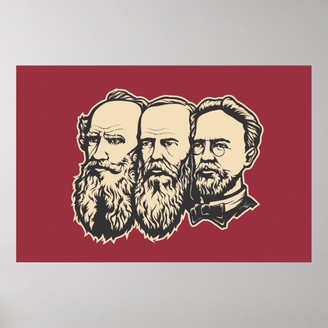 Póster Troika rusa: Tolstoy, Dostoevsky, Chéjov (Frente)