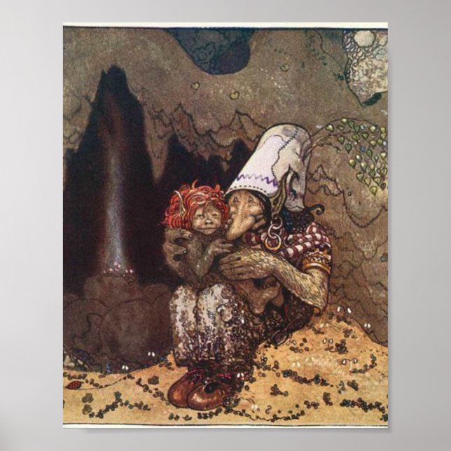 Póster Troll Y Child Por John Bauer (Frente)