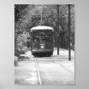 Póster Trolley Cable Car Garden District New Orleans, LA