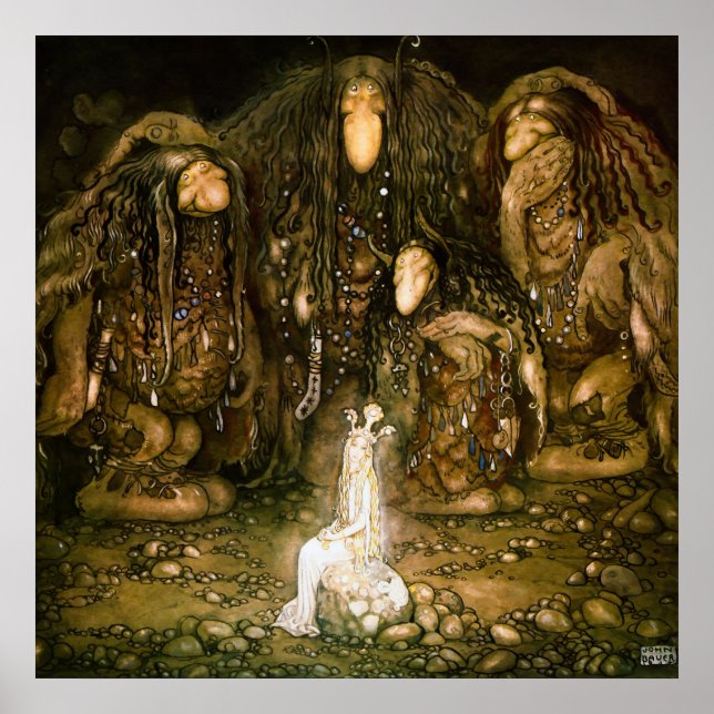 Póster Trolls, 1915 de John Bauer (Frente)