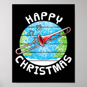 Póster Trombón Navidad Trombonista Br Músico Música Te