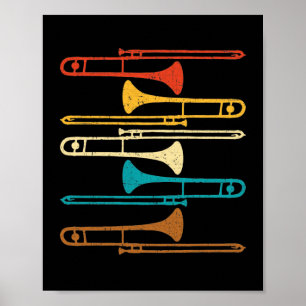 Póster Trombona Retro - Jazz