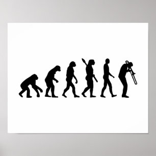 Póster Trombone de la evolución