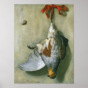 Póster Trompe - l ' oeil con la perdiz, 1666