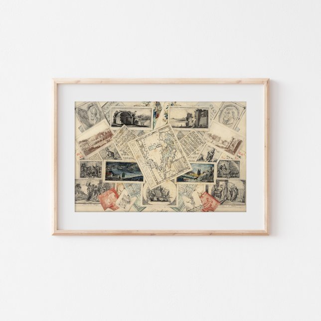 Póster Trompe l'oeil de un mapa de Italia | P. Verburght (Subido por el creador)