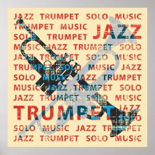 Póster Trompeta del jazz