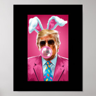 Póster Trompeta Soplando Chicle Político Republicano Este