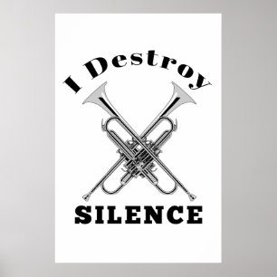 Póster Trompetista Destruyo el Silencio