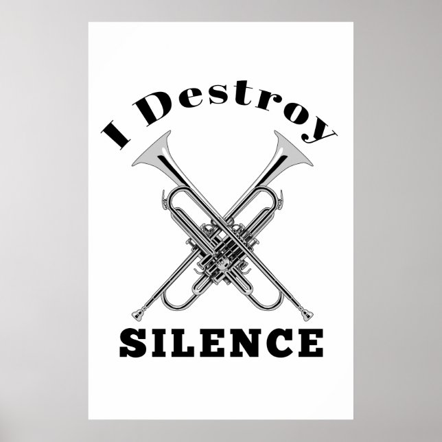 Póster Trompetista Destruyo el Silencio (Frente)
