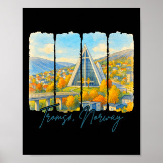 Póster Tromso Norway Traveling Trip Brushstroke Meet Me I