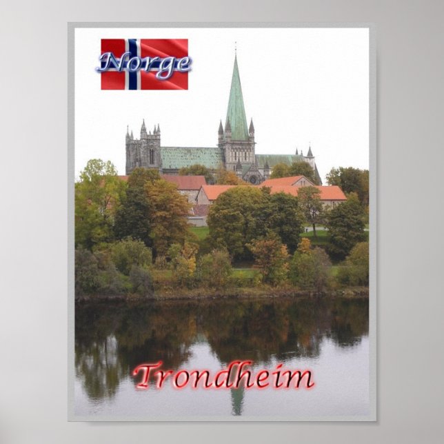 Póster Trondheim - Nidarosdome - Noruega (Frente)
