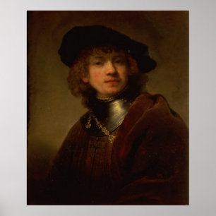 Póster Tronie' de un joven con Gorget y Beret