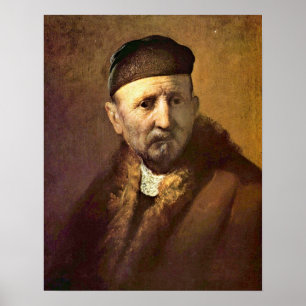 Póster �Tronie� de un viejo hombre de Rembrandt
