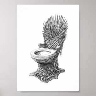 Póster Trono de Hierro Inodoro – Divertido Game of Throne