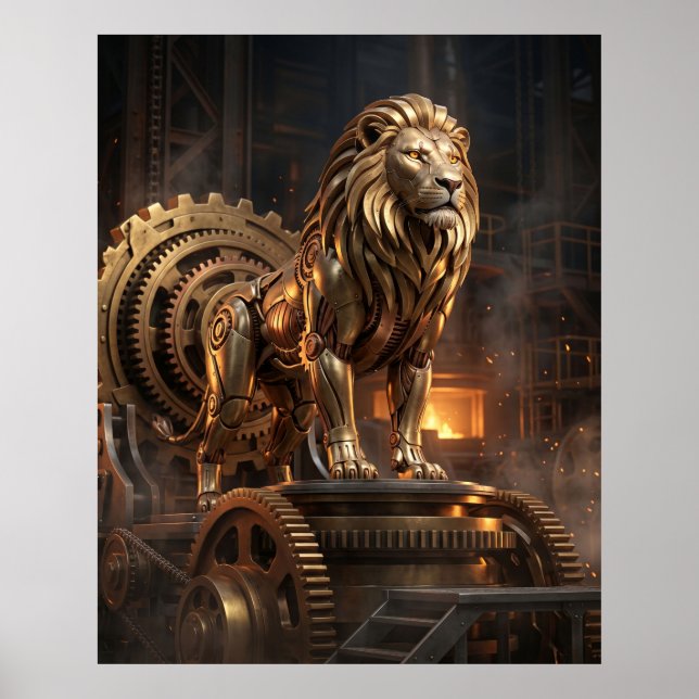 Póster Trono de León de Latón (Frente)