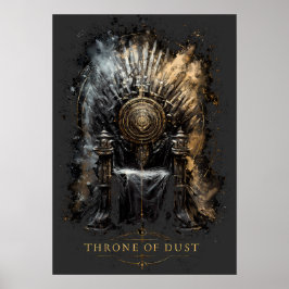 Póster Trono de Polvo Fantasía Oscura