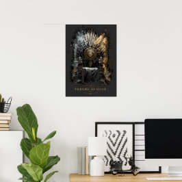 Póster Trono de Polvo Fantasía Oscura