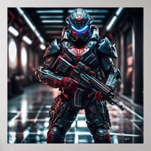 Póster Trooper Futurista