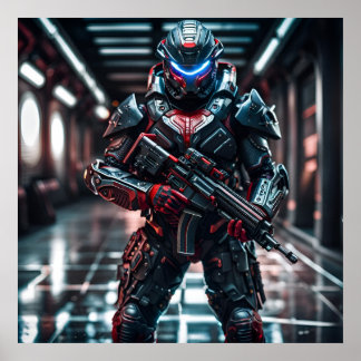 Póster Trooper Futurista