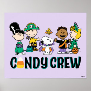Póster Tropa de Dulces de Peanuts Pandilla de Halloween